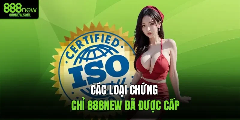 Các loại chứng chỉ 888NEW đã được cấp